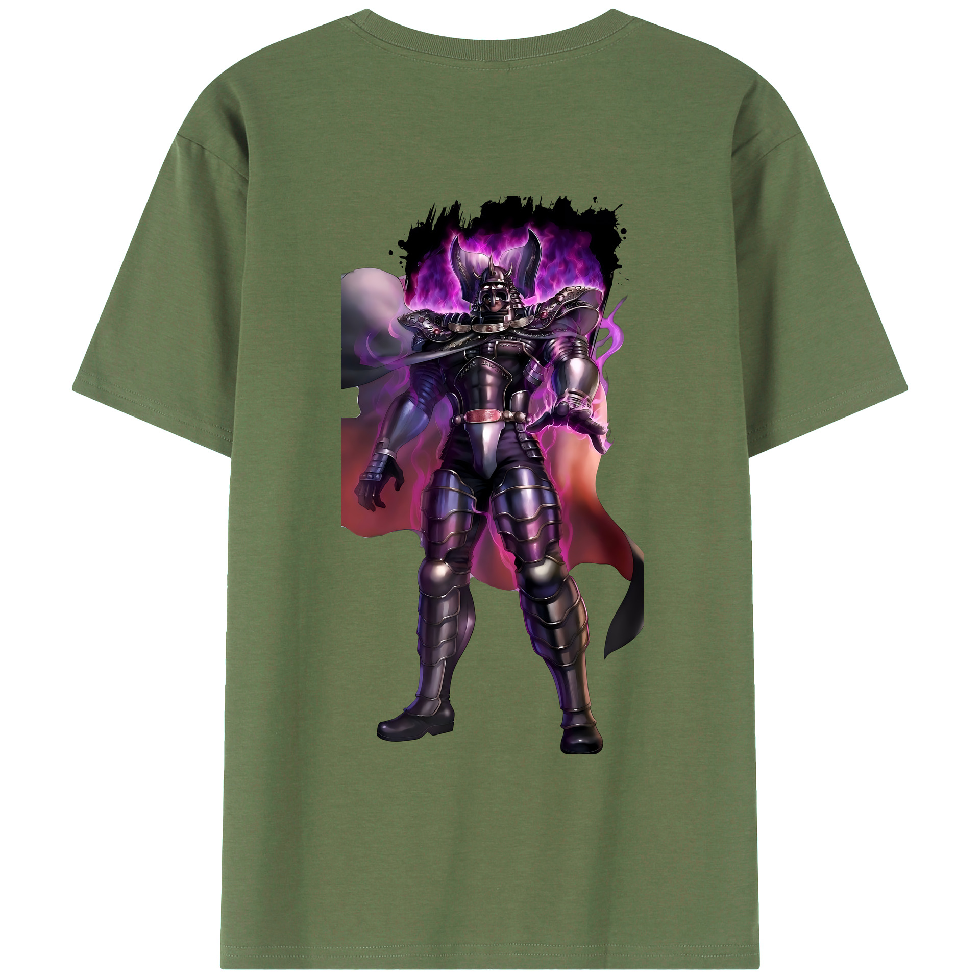 （画像用） 北斗の拳 Fist of the North Star 綿100％ メンズ半袖Tシャツ（バックプリント） 通気性